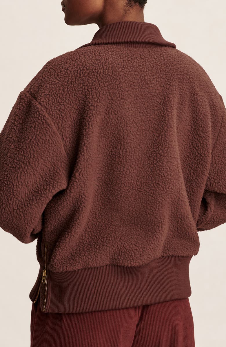 Roselle Recycled Polyester Fleece Half Zip Pullover