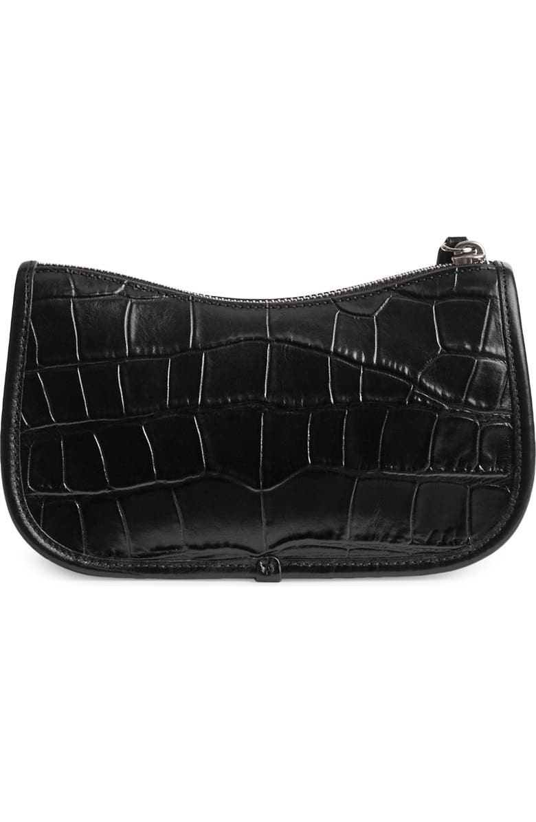 COACH Swinger Croc Embossed Leather Shoulder Bag, Alternate, color,