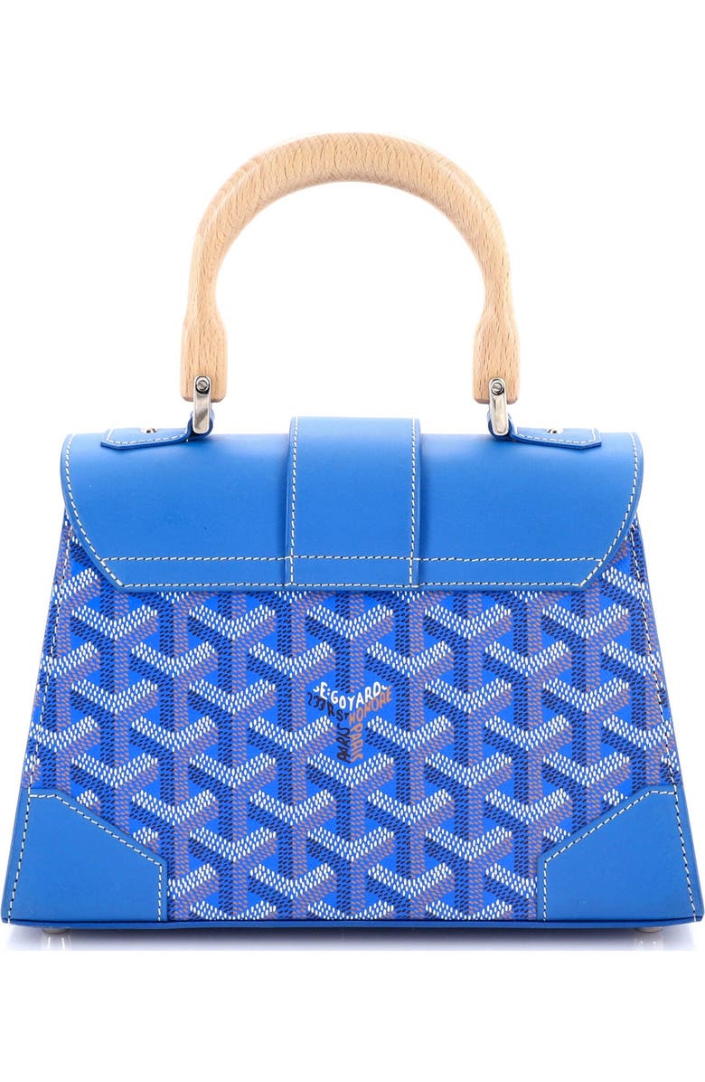 Pre-Owned Goyard Structured Saigon Top Handle Bag Coated Canvas with Leather Mini, Alternate, color,