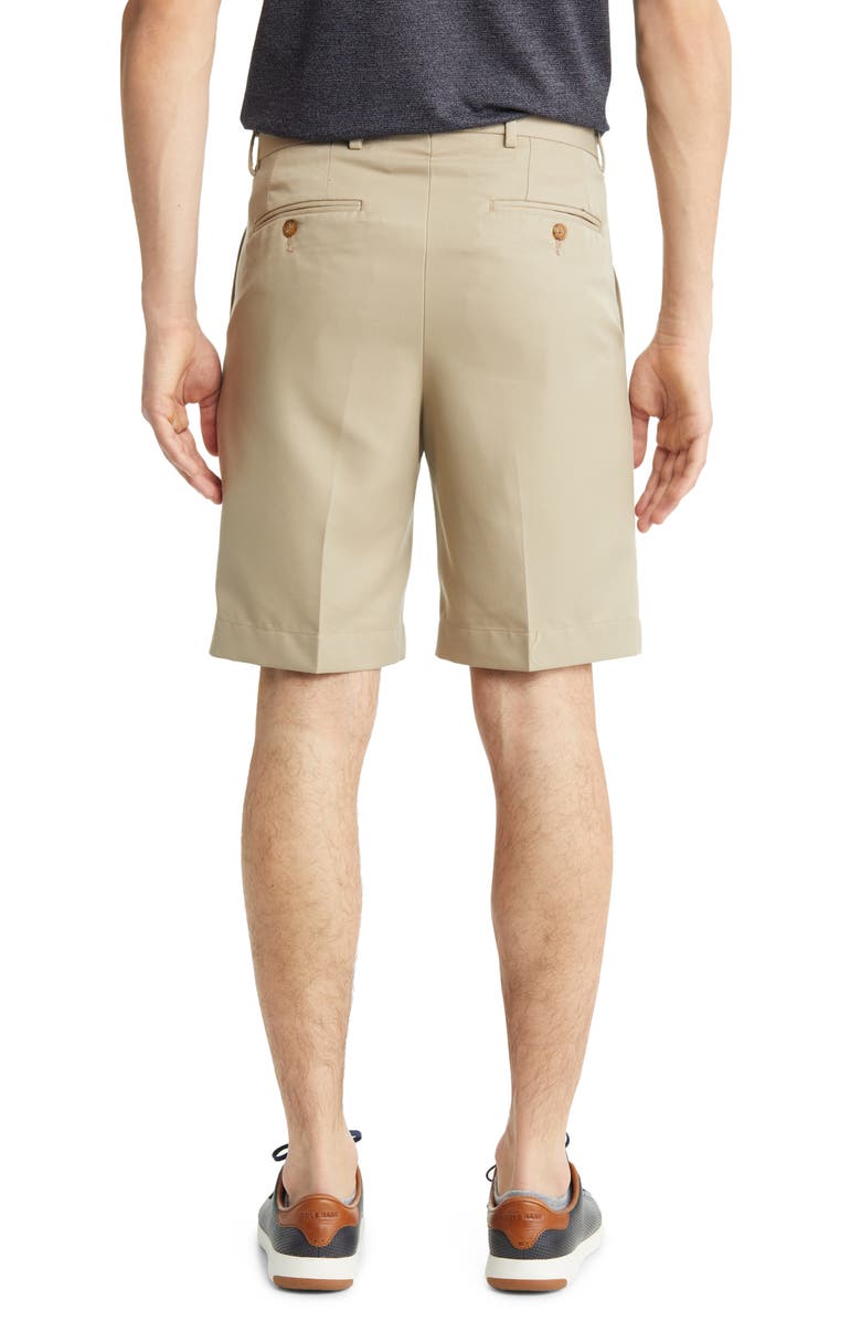 Berle Microfiber Flat Front Shorts, Alternate, color, Tan