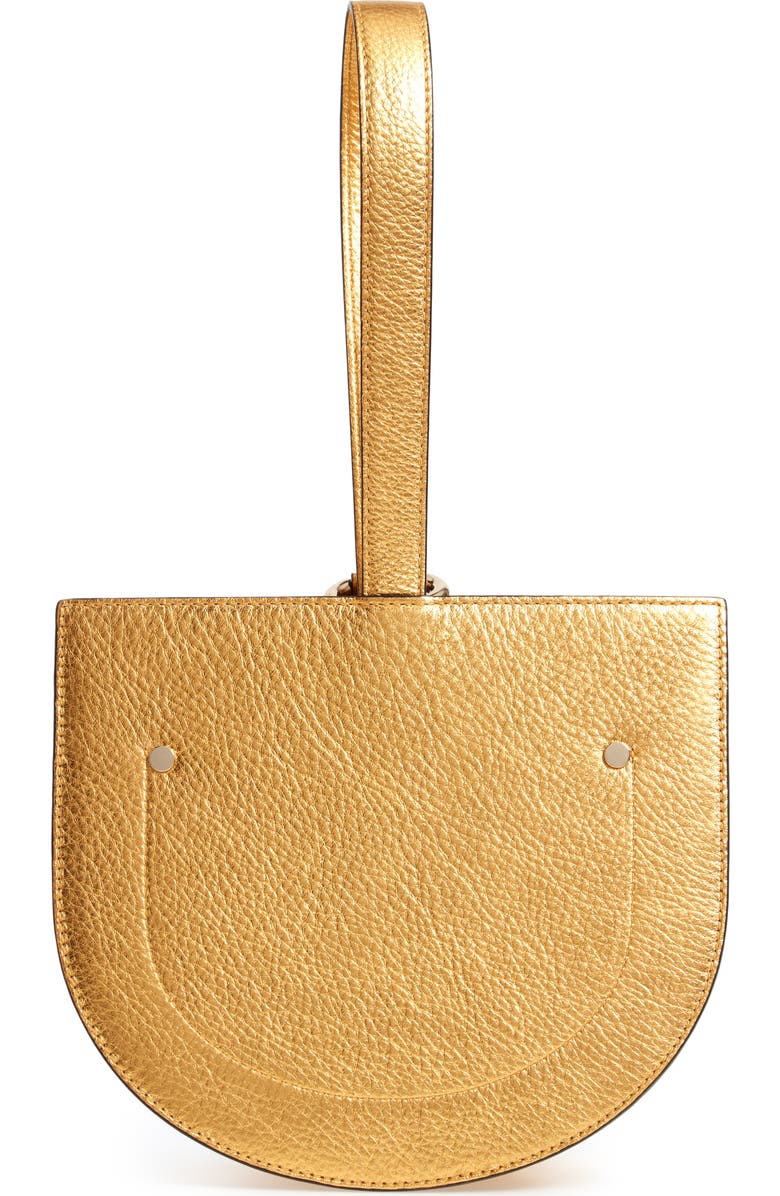 OAD New York Dome Metallic Leather Wristlet, Alternate, color,