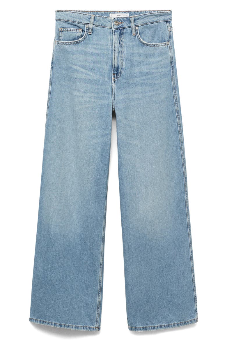 High Waist Wide Leg Jeans, Main, color, MEDIUM BLUE