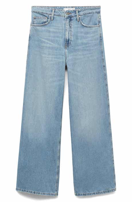 MANGO High Waist Wide Leg Jeans