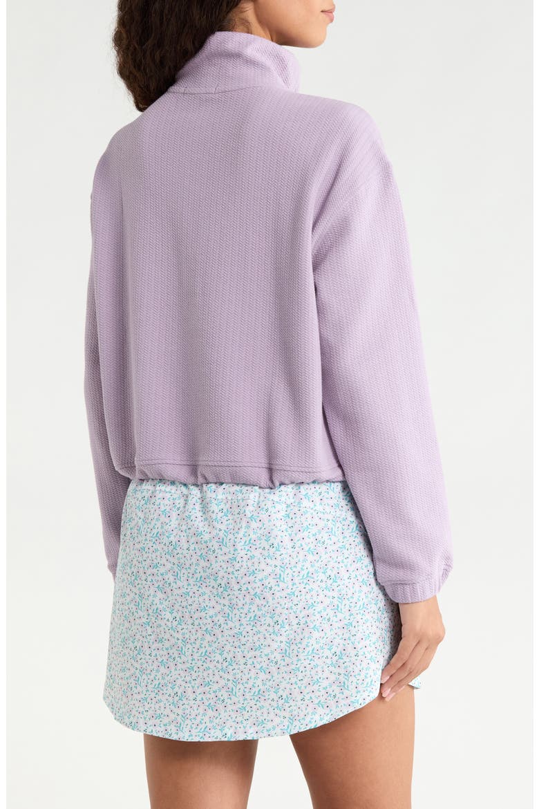 Kenna Cotton Blend Half Zip Sweatshirt, Alternate, color, LAVENDER FROST