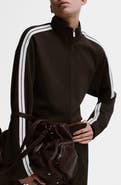 MANGO Stripe Front Zip Jacket