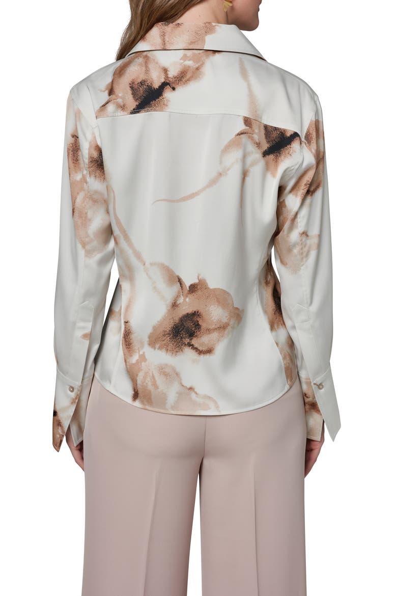 Floral Print Button-Up Shirt, Alternate, color, LIGHT TUSCAN GREY MULT
