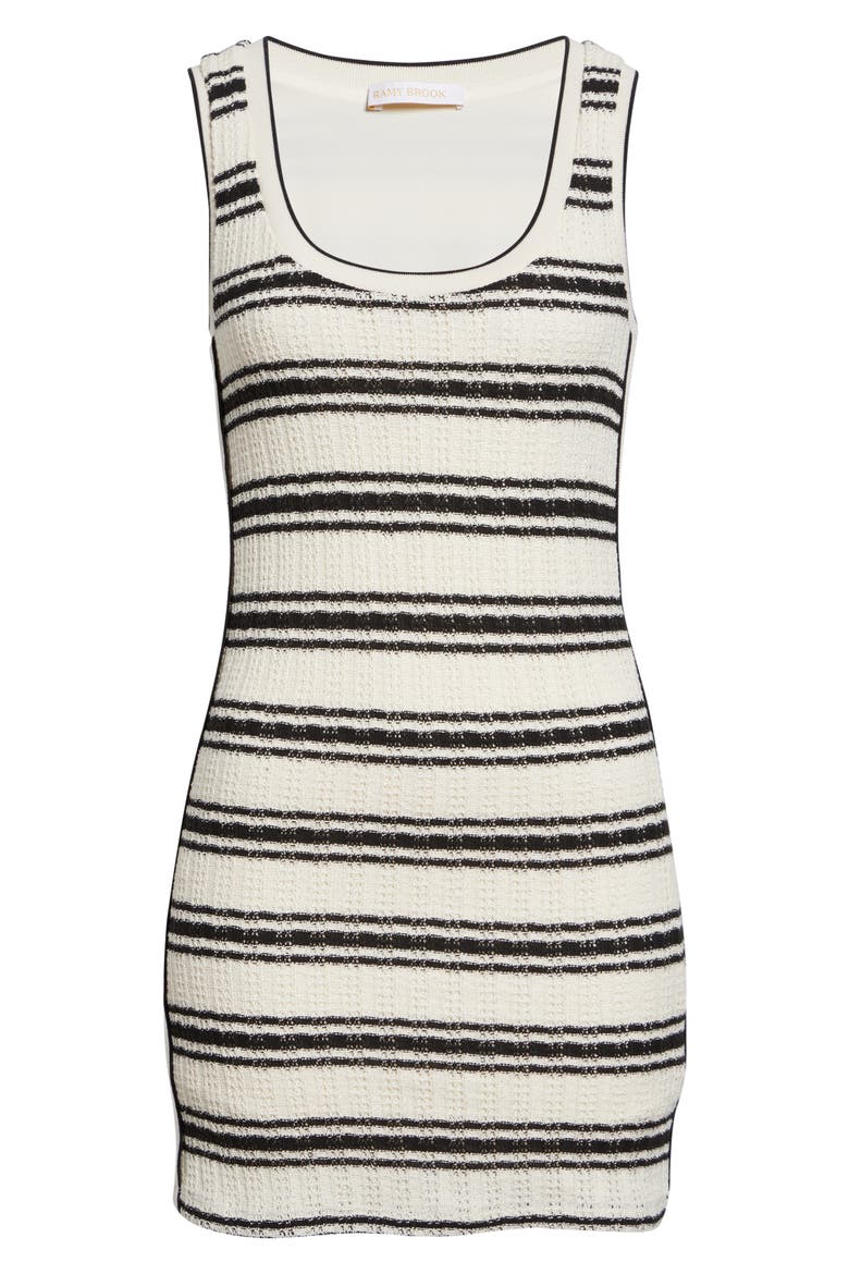 Nylah Stripe Knit Tank Dress, Alternate, color, BLACK STRIPE