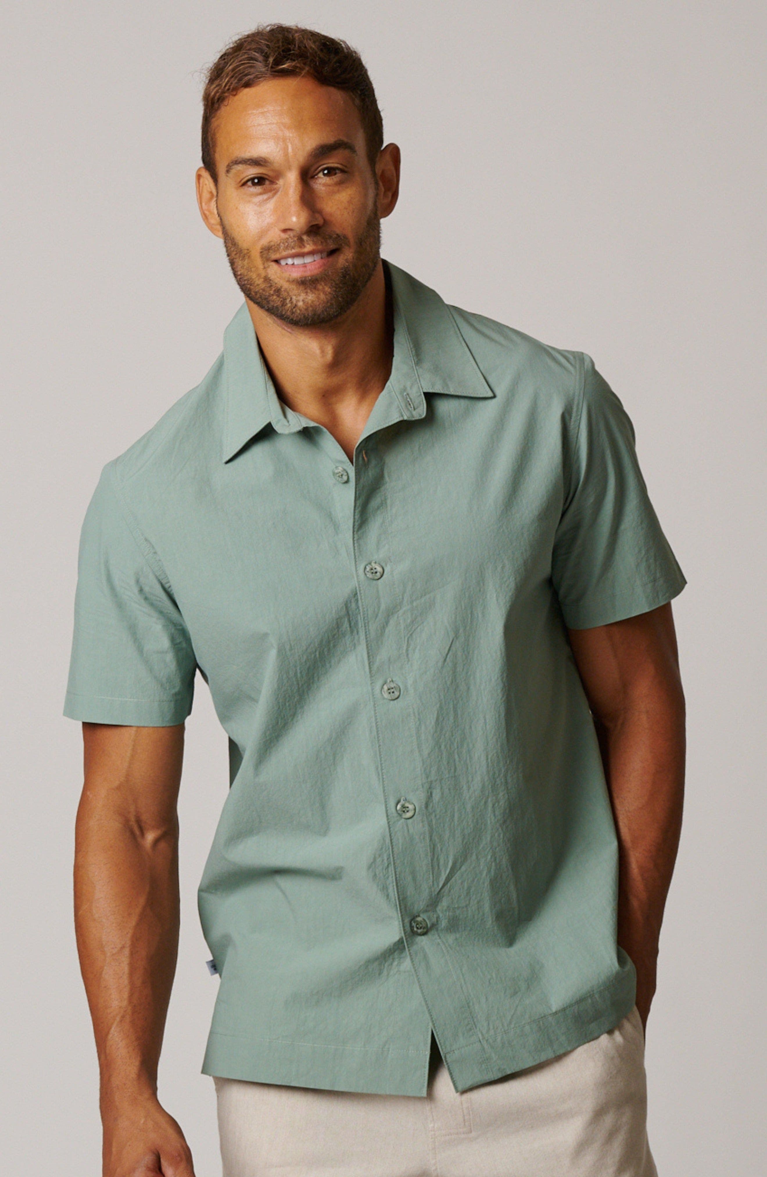Short Sleeve Cotton Button Up - image 3