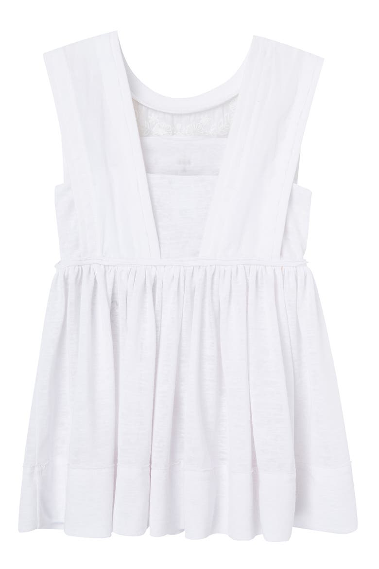 Kids' Sleeveless Knit Babydoll Top, Alternate, color, WHITE