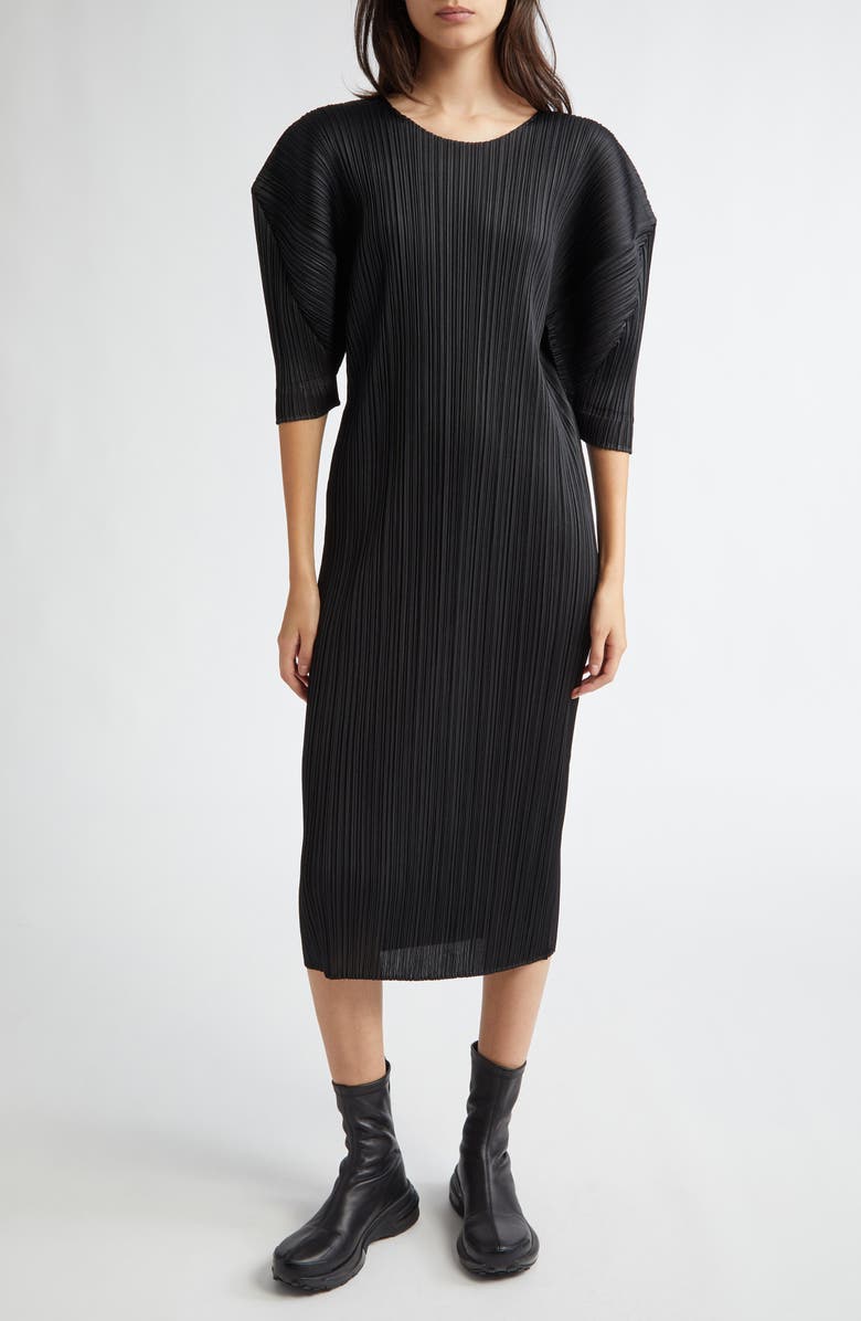 Pleats Please Issey Miyake Monthly Colors July Pleated Midi Dress, Main, color, 