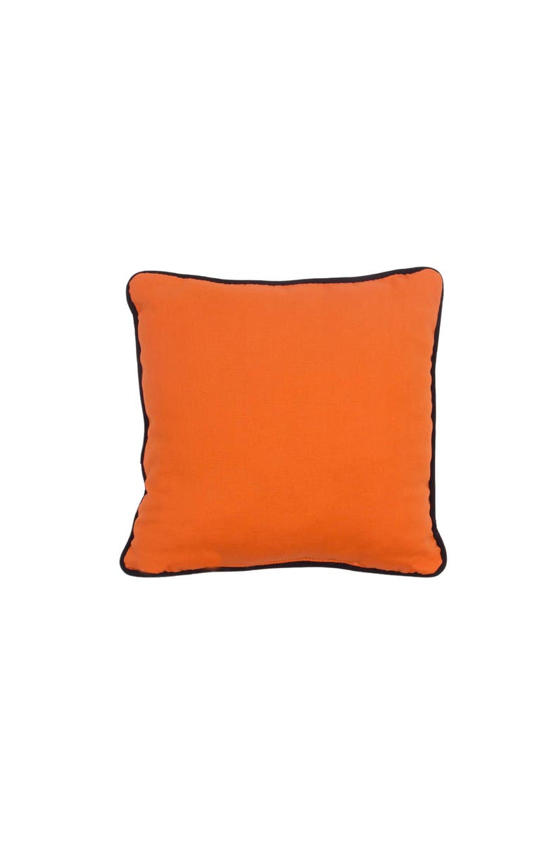 C&F Home Ghost Embroidered 100% Cotton Halloween Mini Accent Throw Pillow 10" x 10", Alternate, color, Orange