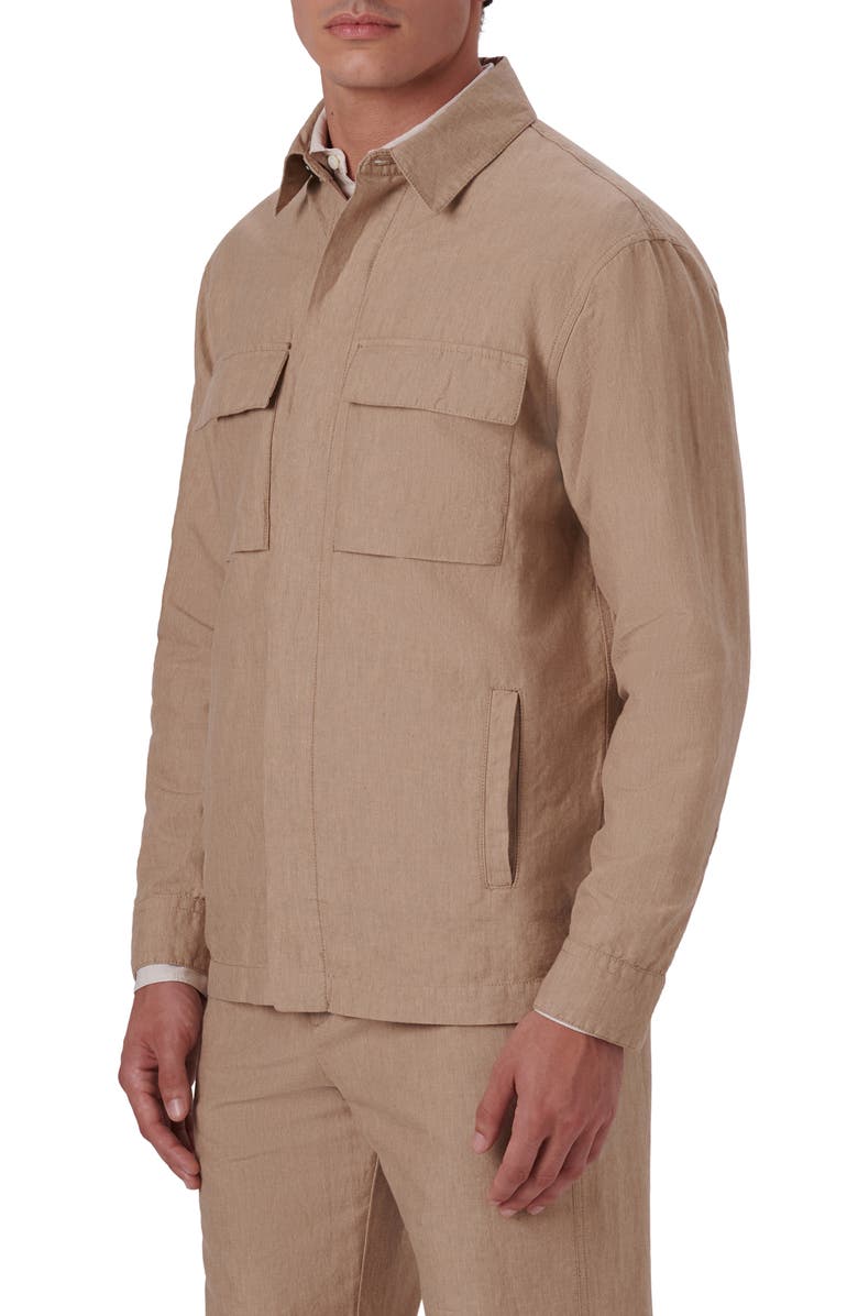Bugatchi Linen Shirt Jacket, Alternate, color, 