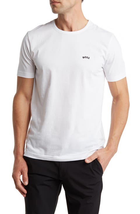 Cotton Curved Logo T-Shirt
