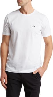 BOSS Cotton Curved Logo T-Shirt
