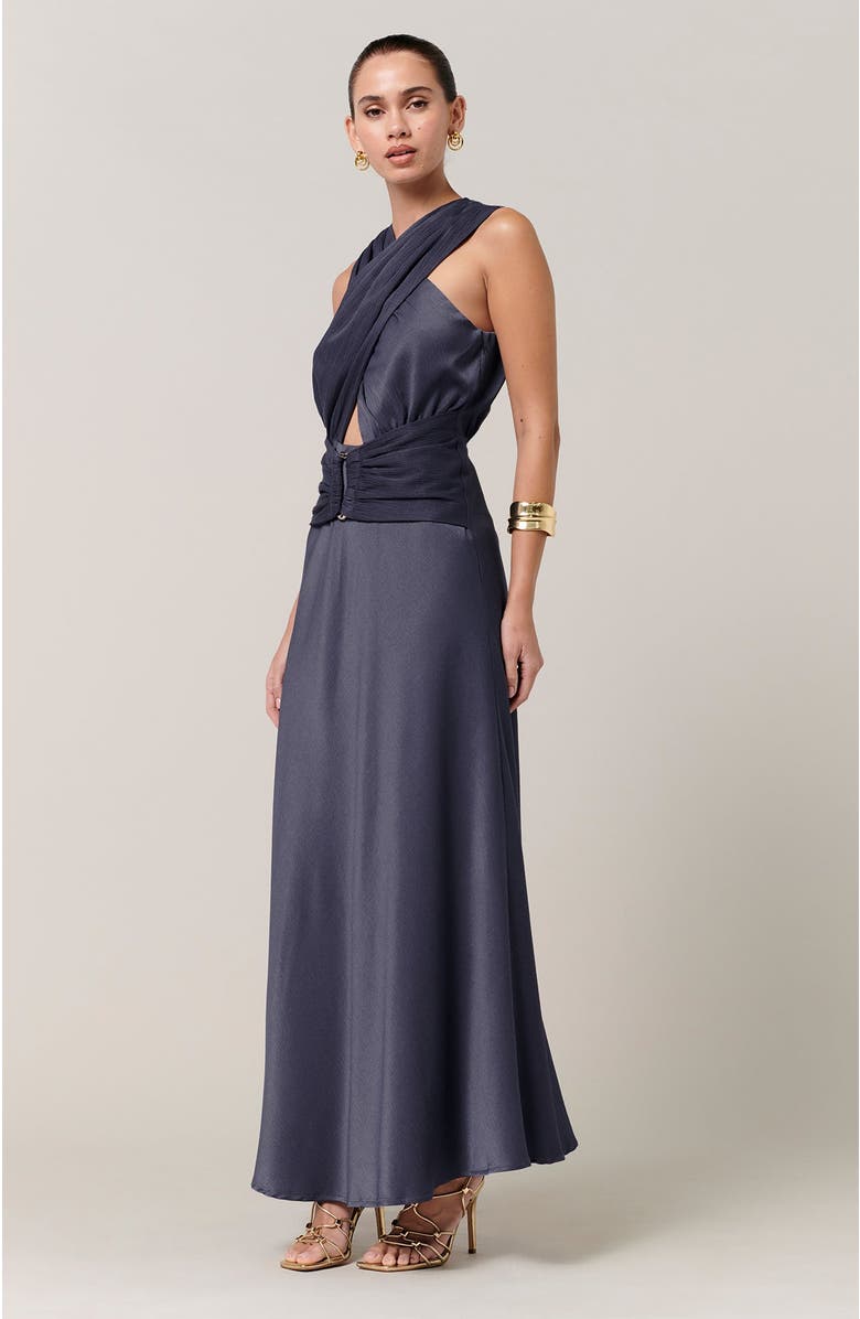 SAVEL Clover Midi Dress, Alternate, color, Petrol Blue