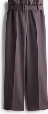 H&M Belted Wool-blend Trousers