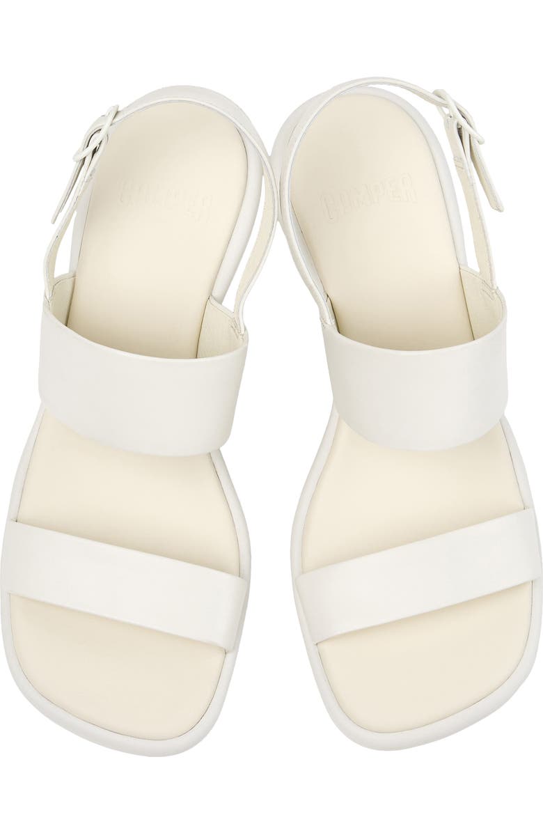 Camper Louise Slingback Wedge Sandal, Alternate, color, White Natural