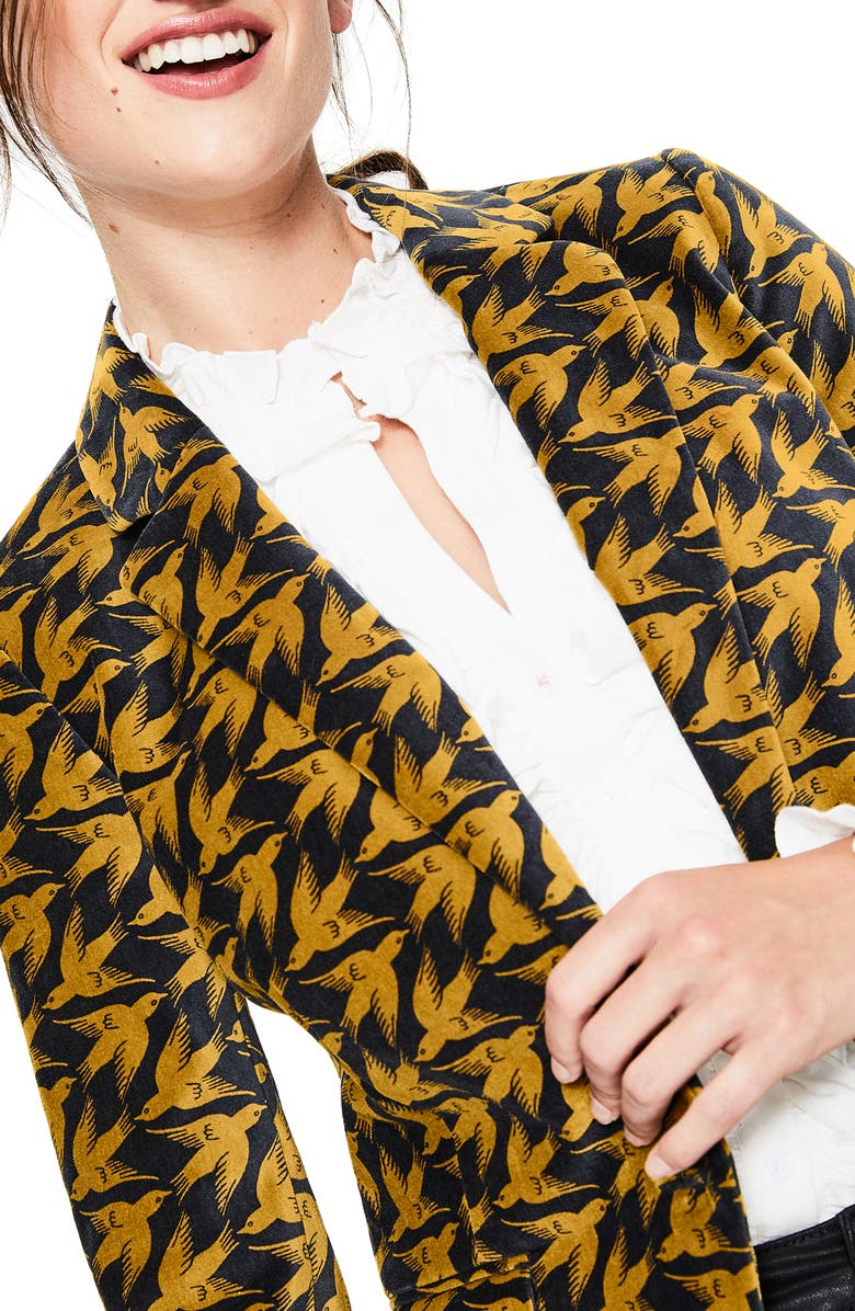 Boden Stretch Velvet Blazer, Alternate, color, 