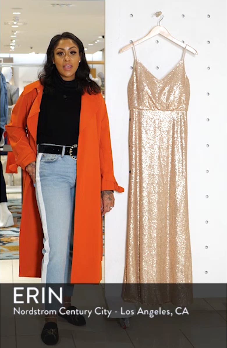 Sequin Blouson Gown, sales video thumbnail