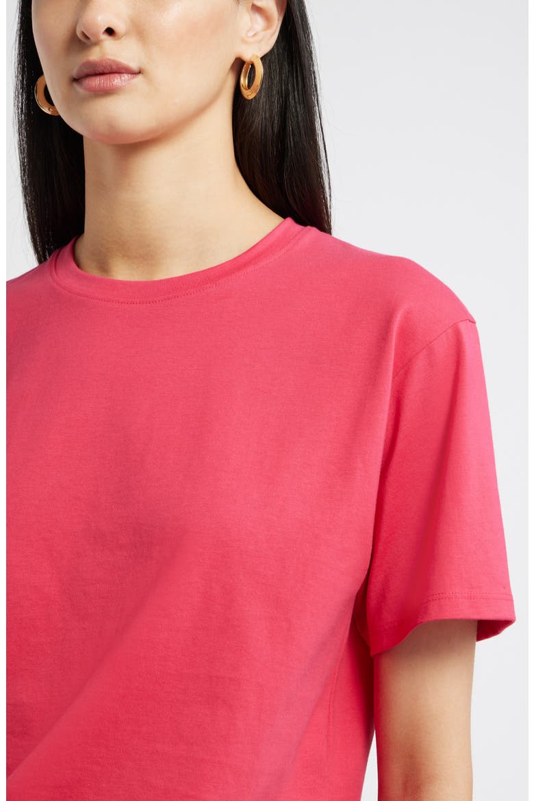 Relaxed Fit Pima Cotton Crewneck T-Shirt, Alternate, color, RED JAZZY