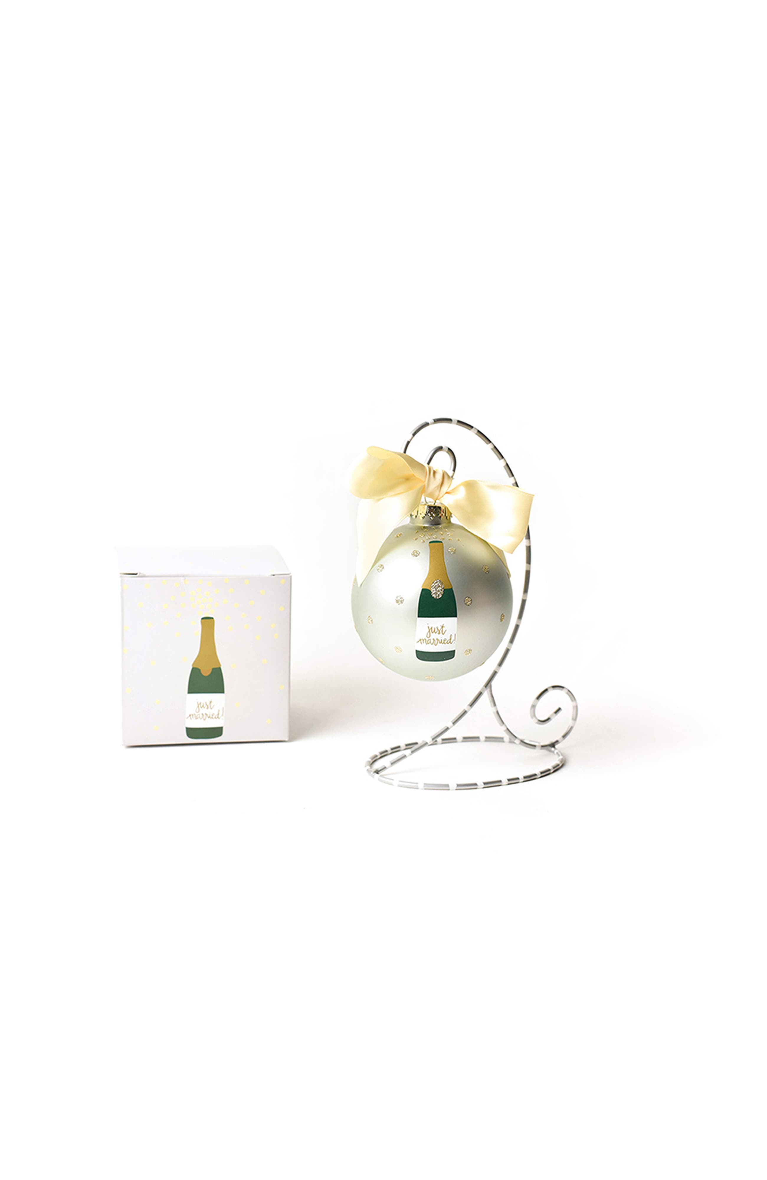 Coton Colors by Laura Johnson Just Married Champagne Glass Ornament ...