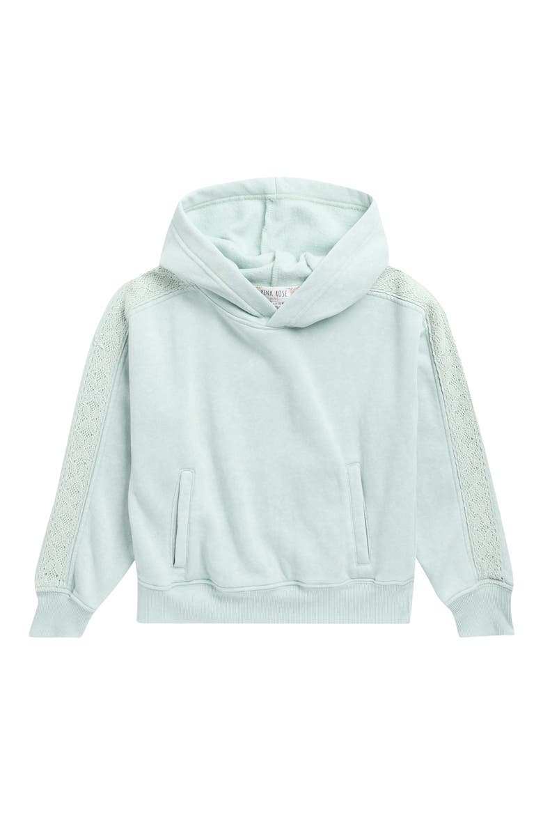 Kids' Lace Hoodie, Main, color, SURF SPRAY