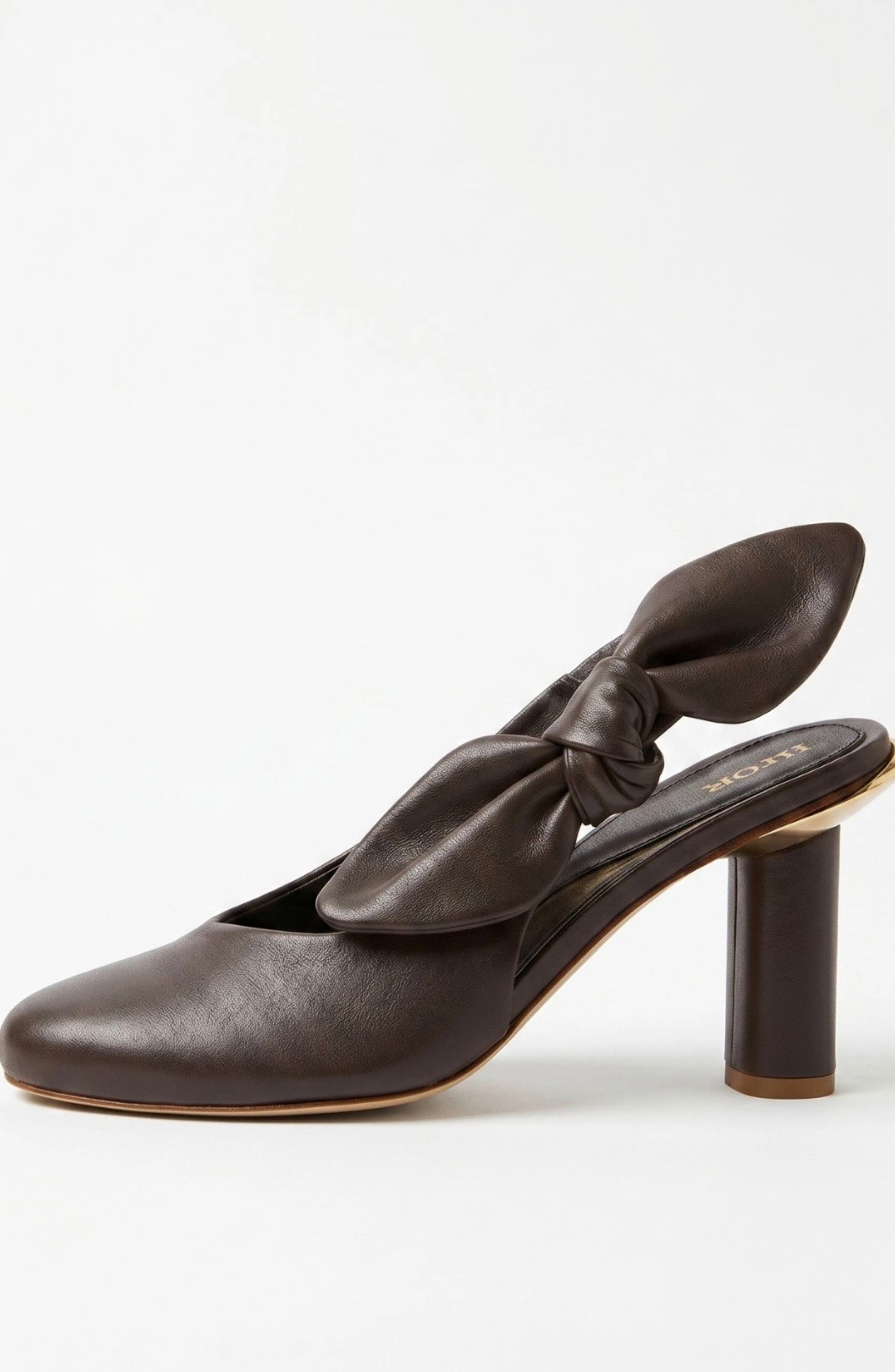 Una Slingback Pump Column Heel Cocoa Brown, Alternate, color, Cocoa Brown