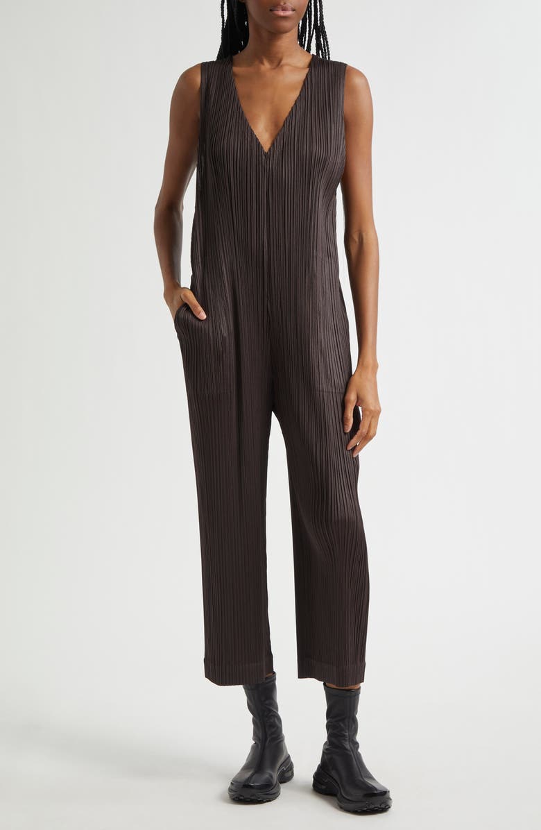 Pleats Please Issey Miyake Monthly Colors December Pleated Jumpsuit, Main, color,