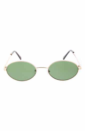 BCBGeneration 58mm Slim Metal Oval Sunglasses