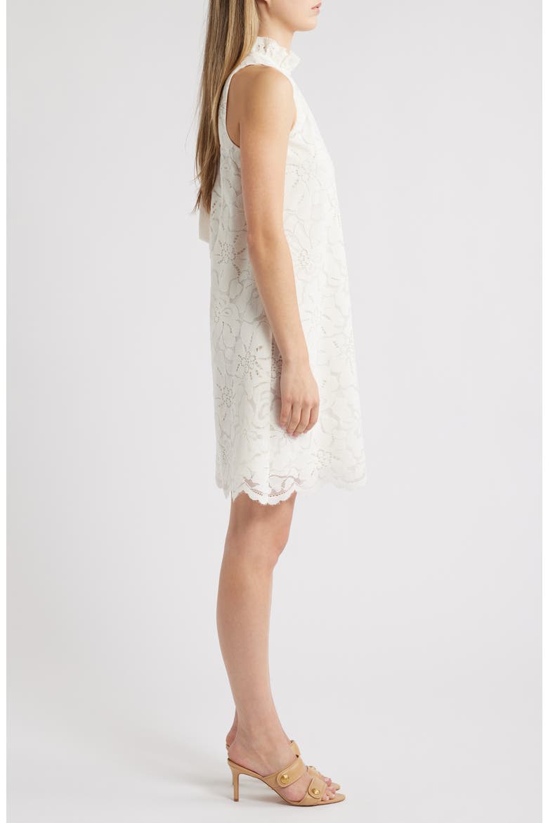 Floral Lace Shift Dress, Alternate, color, ANNE WHITE