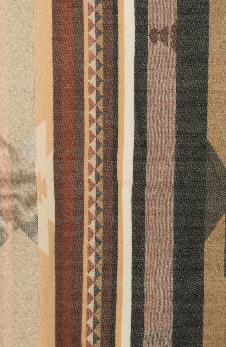Vince Camuto Southwestern Blanket Scarf, Alternate, color, Chocolate