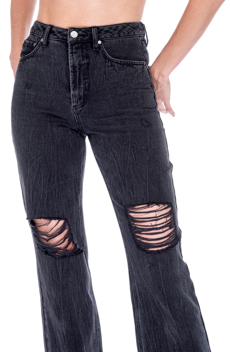 AFRM Oden Ripped High Waist Wide Leg Jeans, Alternate, color,