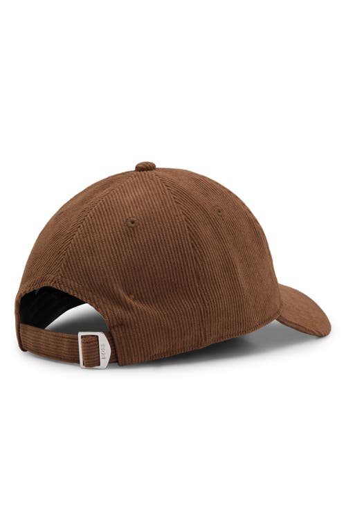 Hugo Boss Boss Zed Corduroy Baseball Cap In Brown