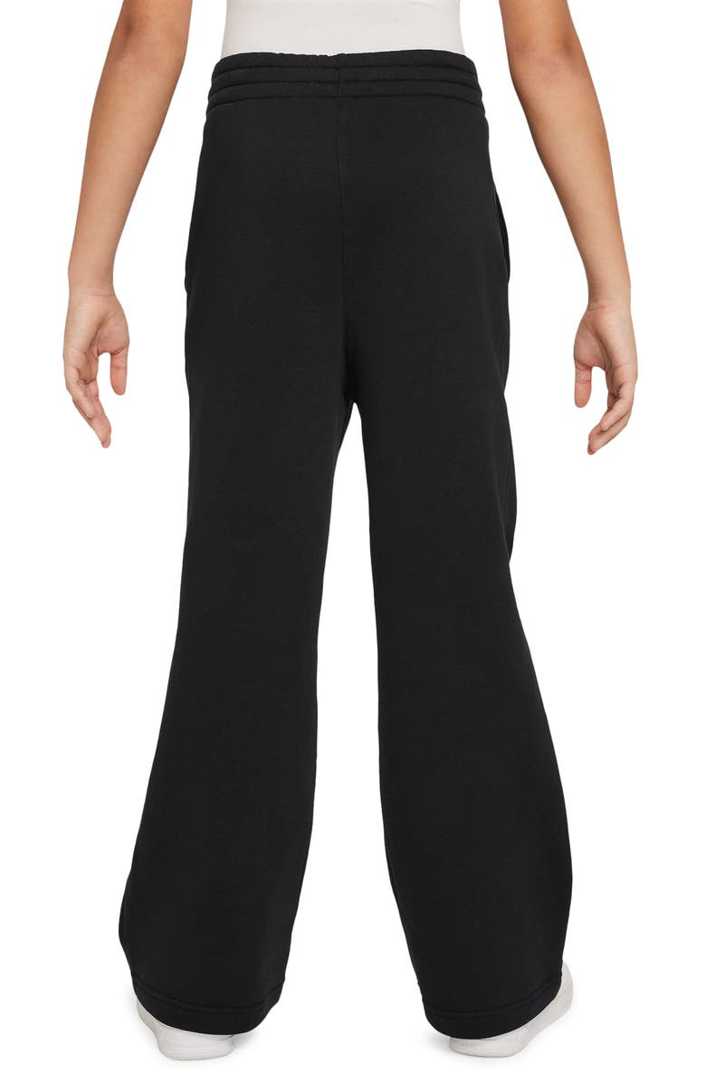 Nike Kids' Sportswear Club Fleece Wide Leg Sweatpants, Alternate, color, 010 Black/White
