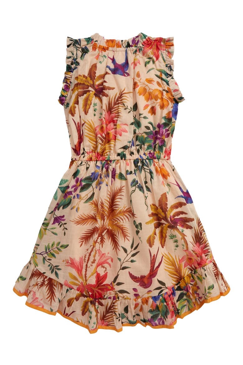 Kids' Tropicana Print Cotton Flip Dress, Alternate, color, CREAM FLORAL