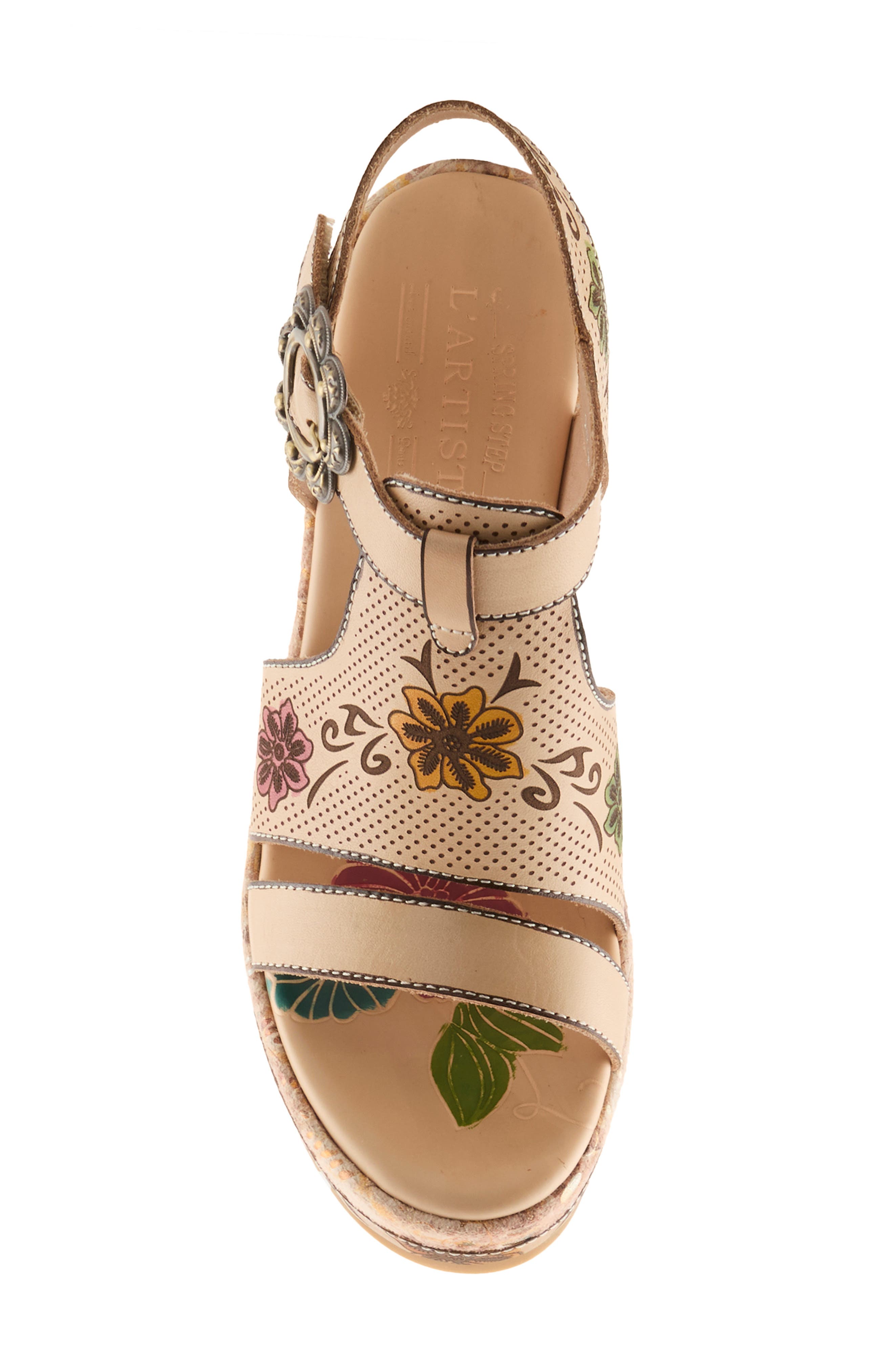 L'Artiste by Spring Step Jawdrop Sandal, Alternate, color, Beige Multi