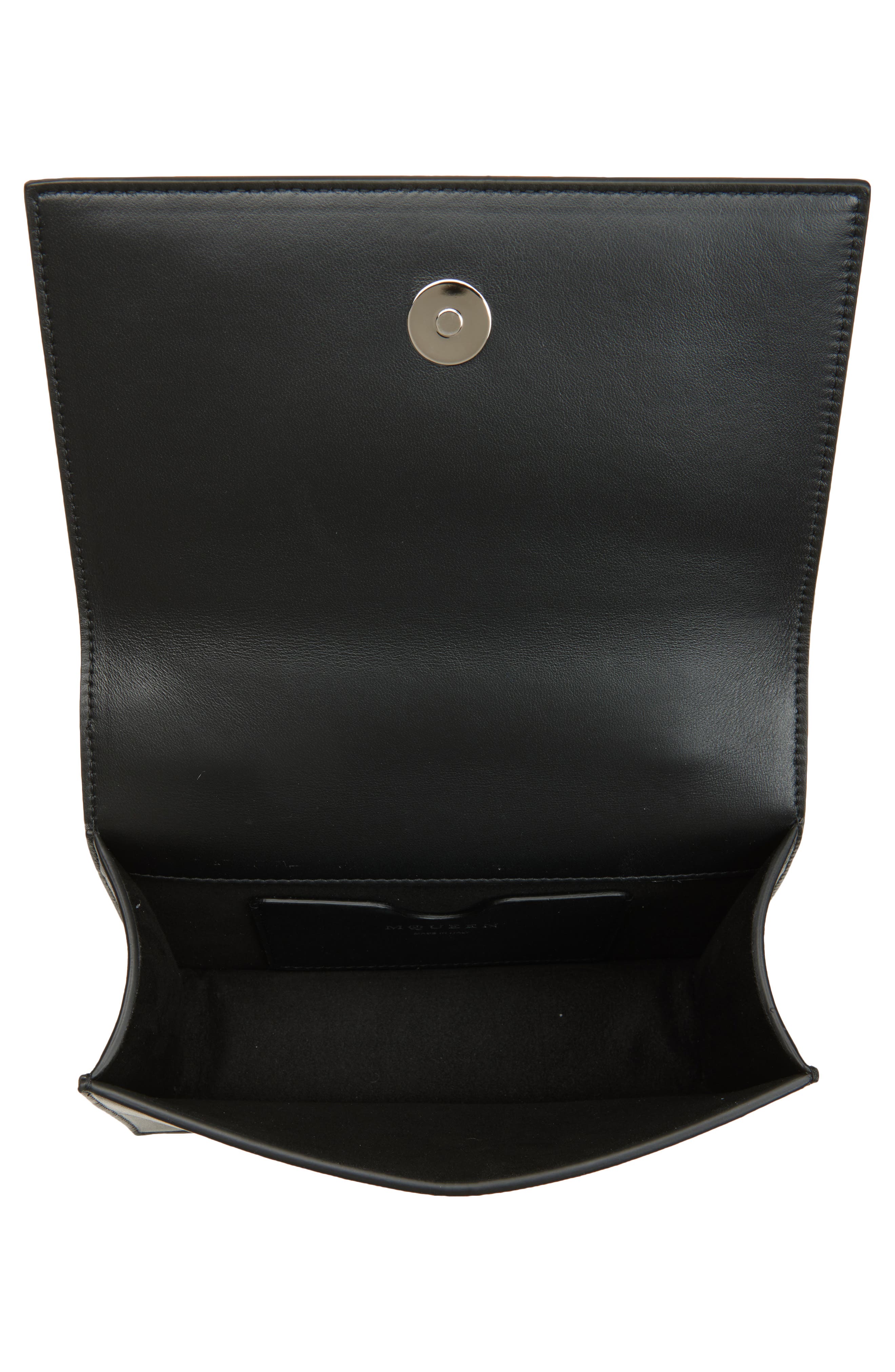 McQueen Mini Jewel Satchel, Alternate, color, Black/ Silver