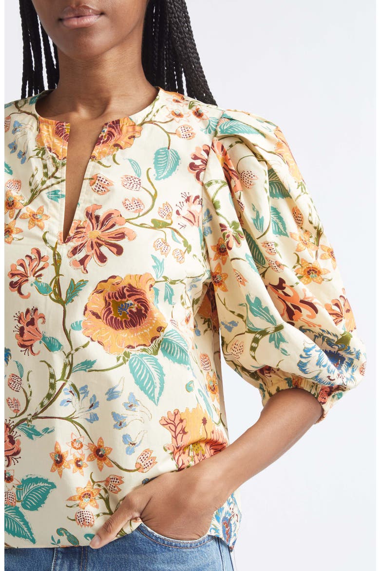 Florielle Cotton Top, Alternate, color, ABALONE