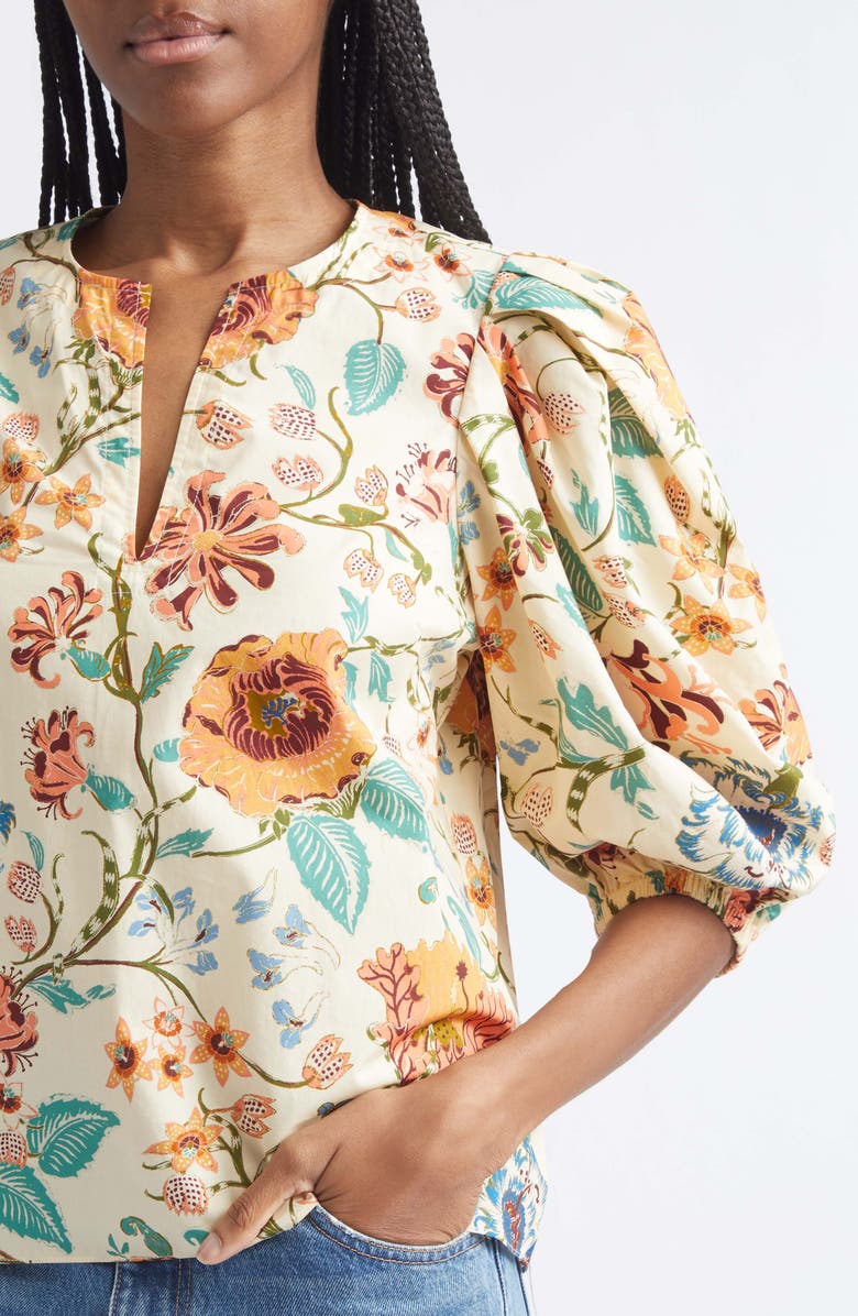 Ulla Johnson Florielle Cotton Top, Alternate, color, Abalone