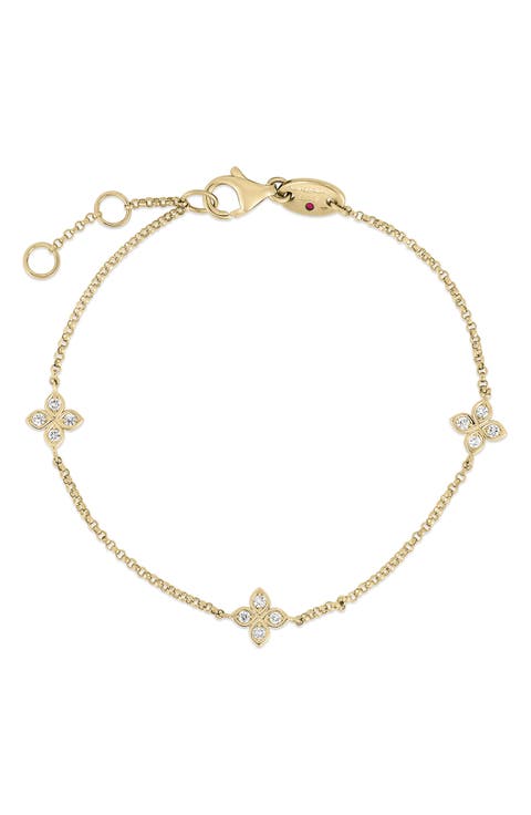 Love by the Inch Diamond Flower Bracelet