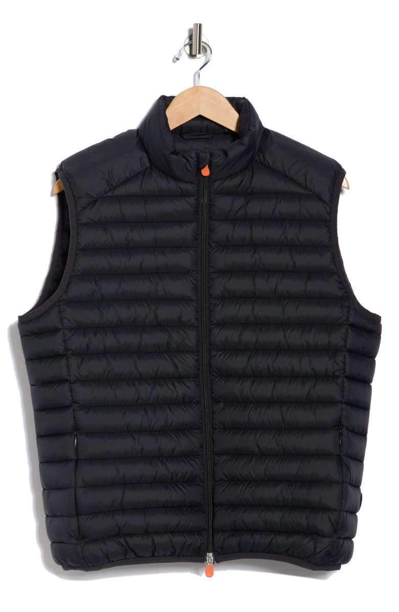 Save The Duck Remo Water Resistant Packable Puffer Vest, Alternate, color, Black