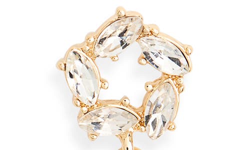 Nordstrom Rack Crystal Open Teardrop Earrings In Gold