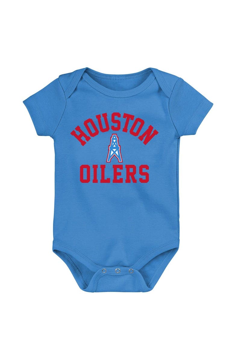 Outerstuff Newborn & Infant Navy/Light Blue/Heather Gray Tennessee Titans Three-Pack Eat, Sleep & Drool Retro Bodysuit Set, Alternate, color, Navy