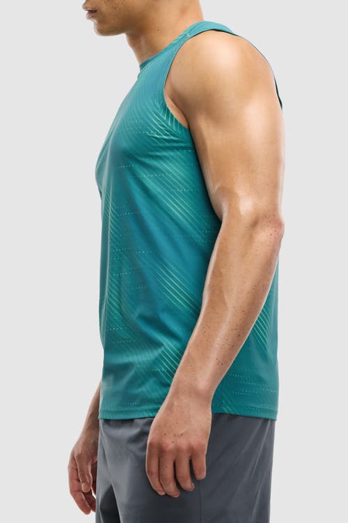 Peloton Interlock Run Singlet In Blue