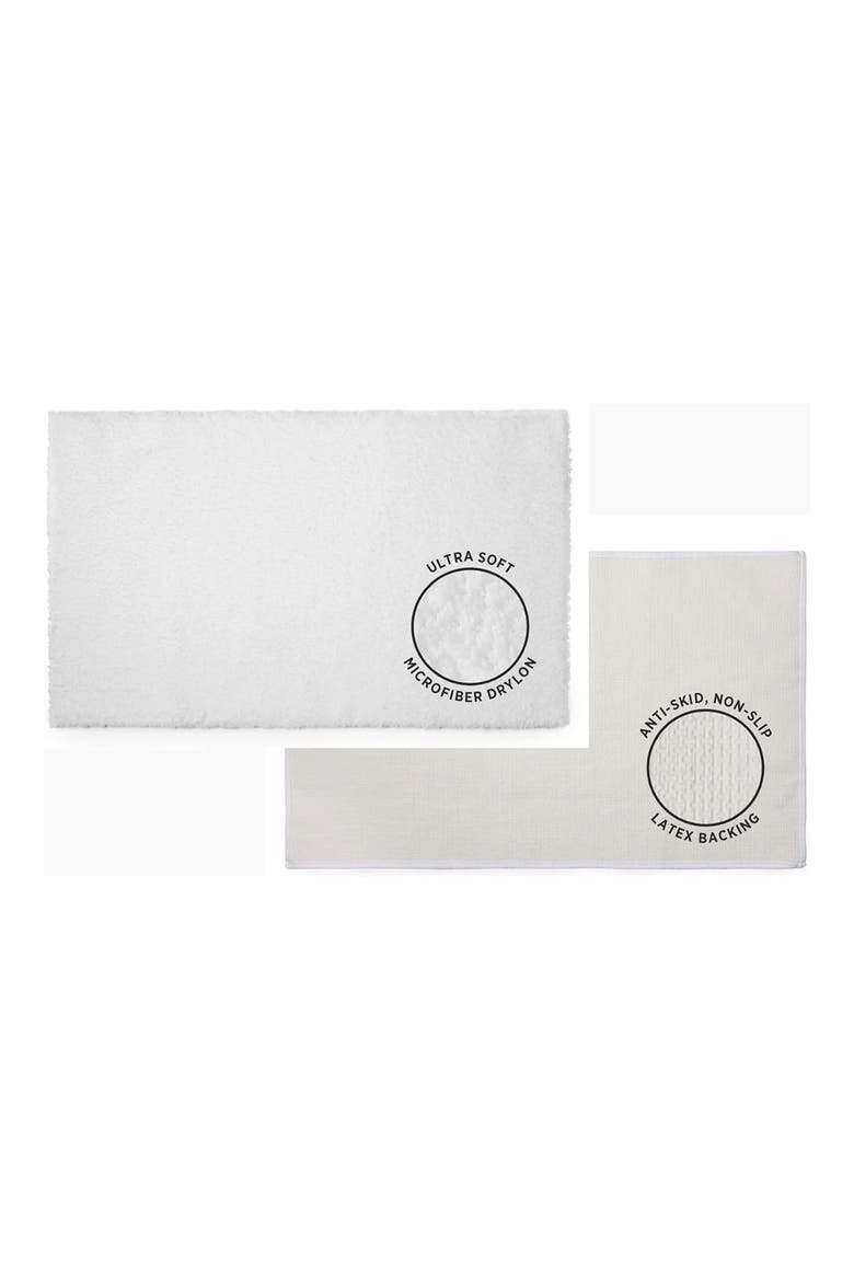 Microfiber Drylon Bath Mat, Alternate, color, WHITE
