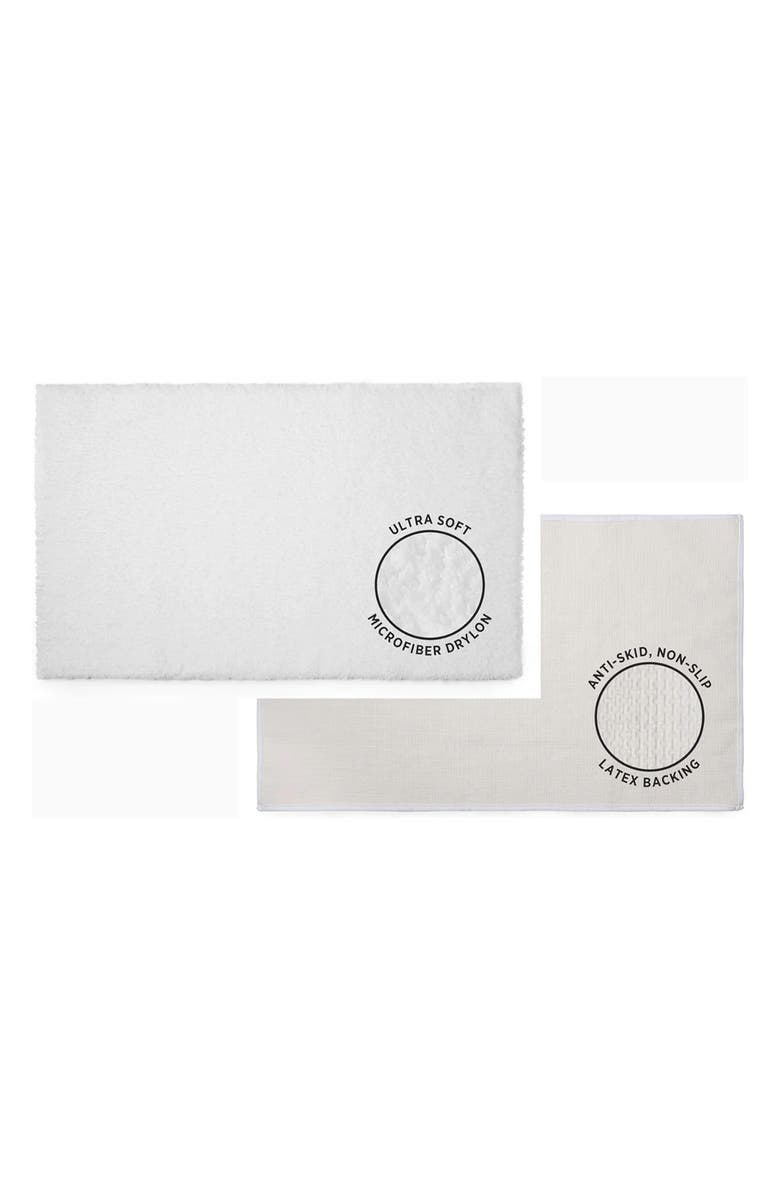 Luxury Home Microfiber Drylon Bath Mat, Alternate, color, White