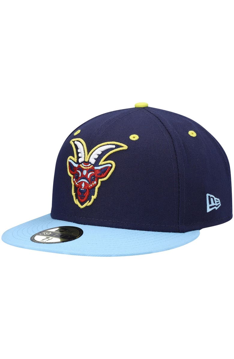 New Era Men's New Era Navy/Light Blue Cabritos Maldichos de South Bend Copa De La Diversion 59FIFTY Fitted Hat, Alternate, color, 