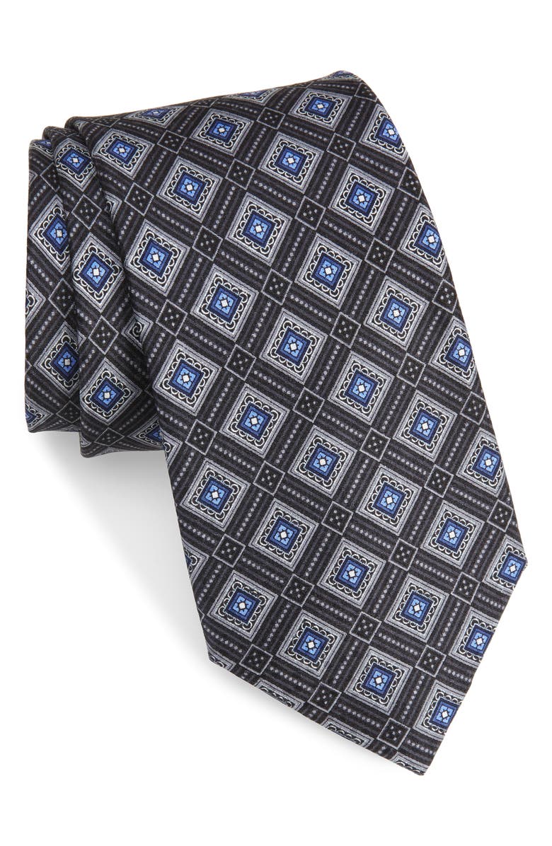 NORDSTROM MEN'S SHOP Nordstrom Medallion Silk X-Long Tie, Main, color, 