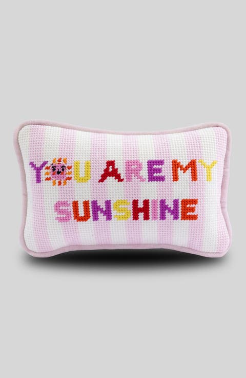 You Are My Sunshine Mini Needlepoint Pillow
