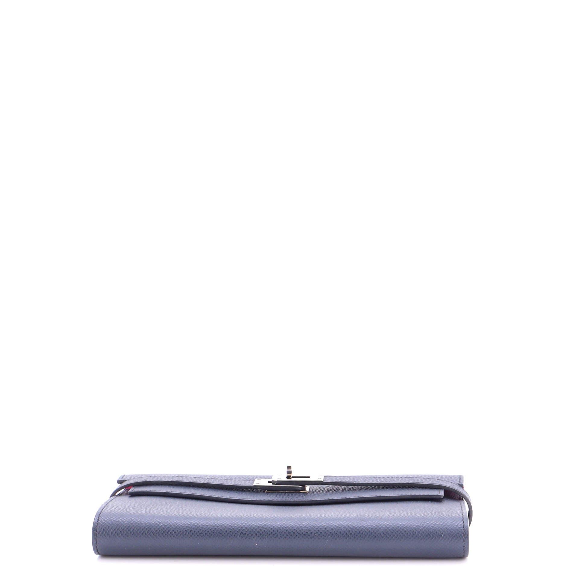 Kelly Wallet Verso Epsom Long, Alternate, color, Blue